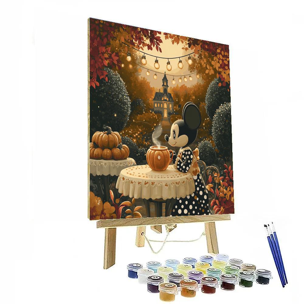 Pumpkin Tea With Minnie painting number kit