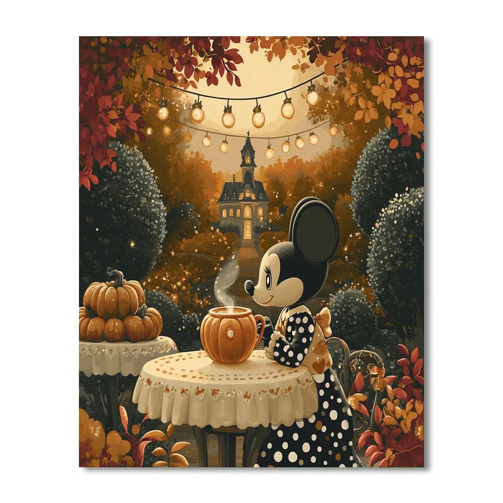 Pumpkin Tea With Minnie painting number kit