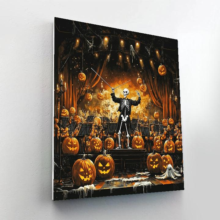 Spooky Symphony Of The Pumpkin Orchestra Paint by numbers art