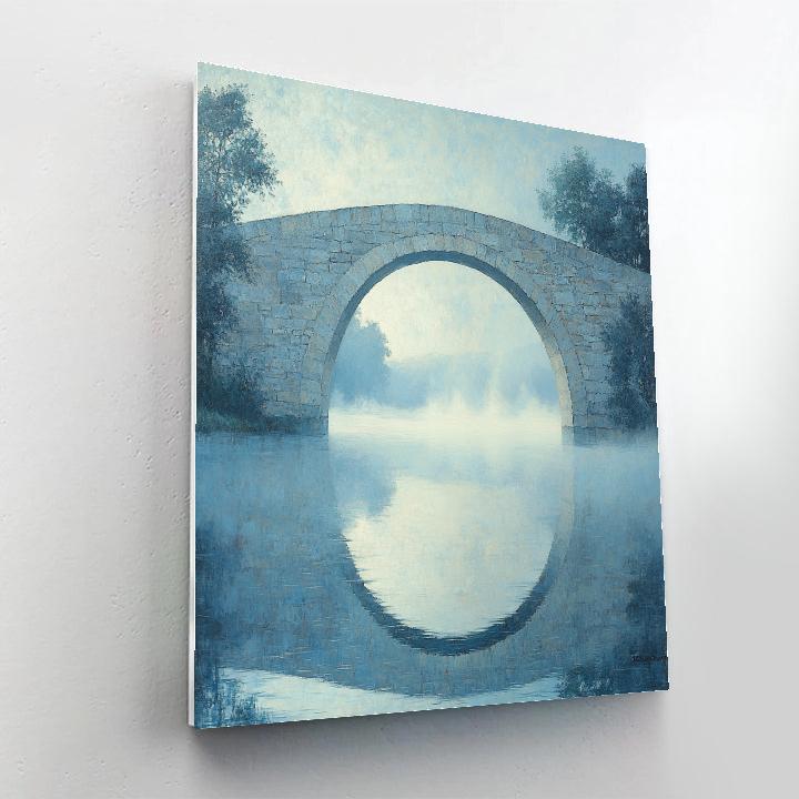 Claude Monet Inspired Foggy Bridge paint by color