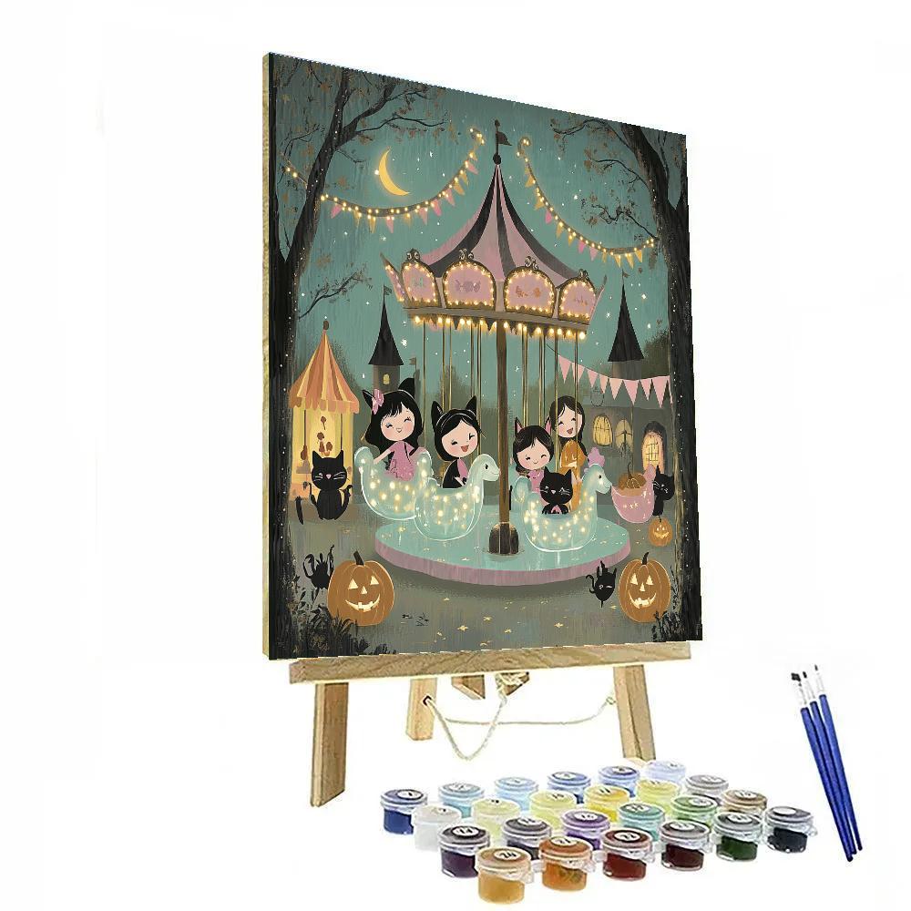 Spectral Carousel Of Friends Number painting