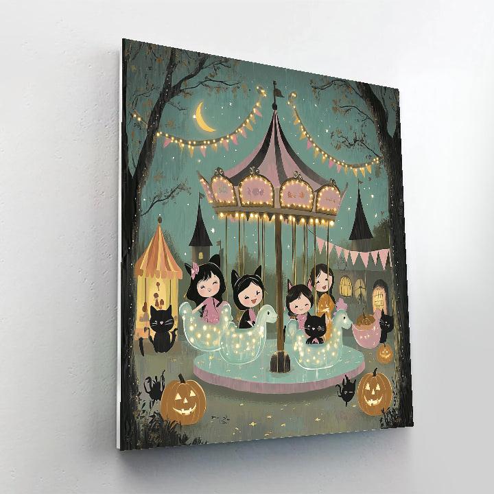 Spectral Carousel Of Friends Number painting