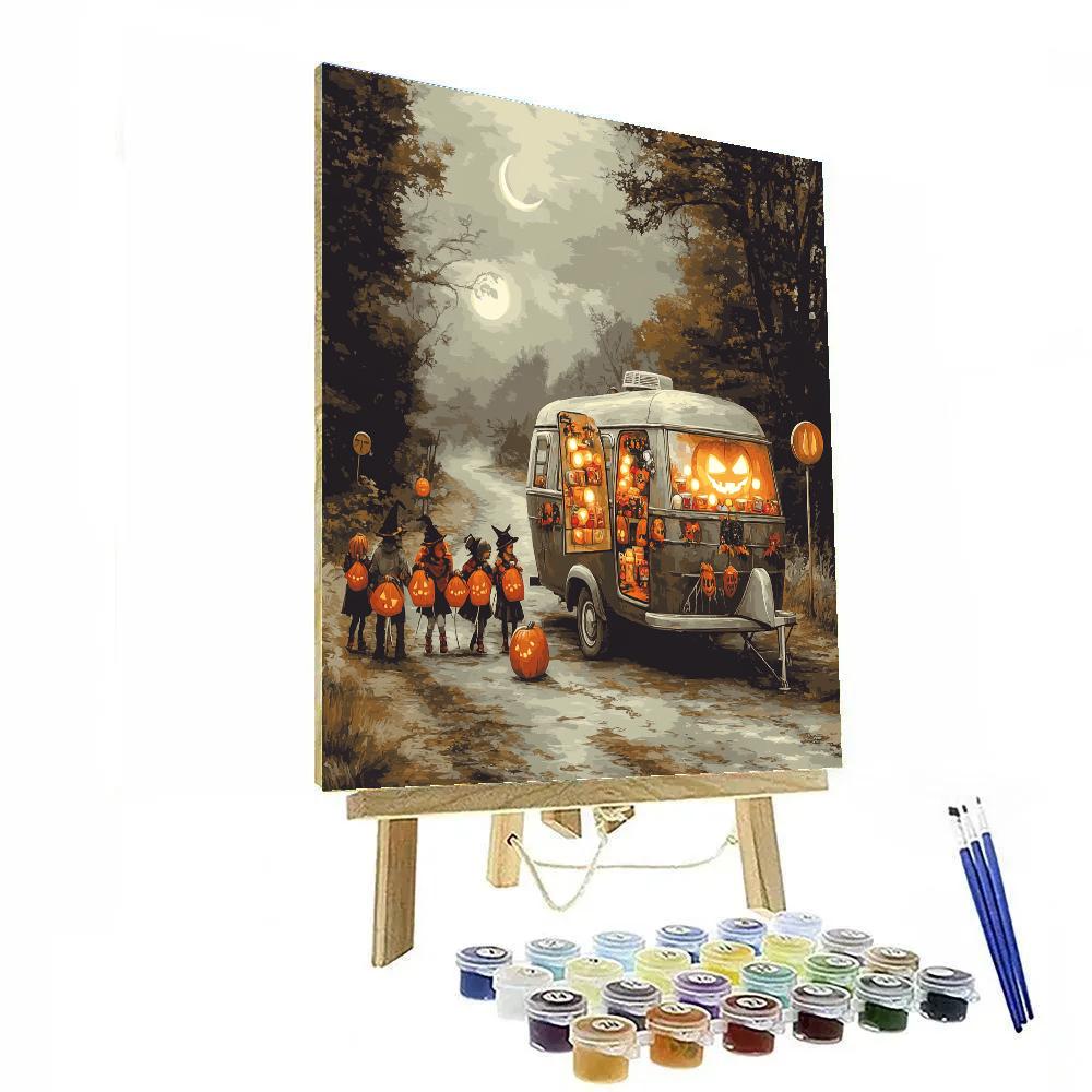 Trick Or Treat Caravan Halloween Edition Paint by numbers art