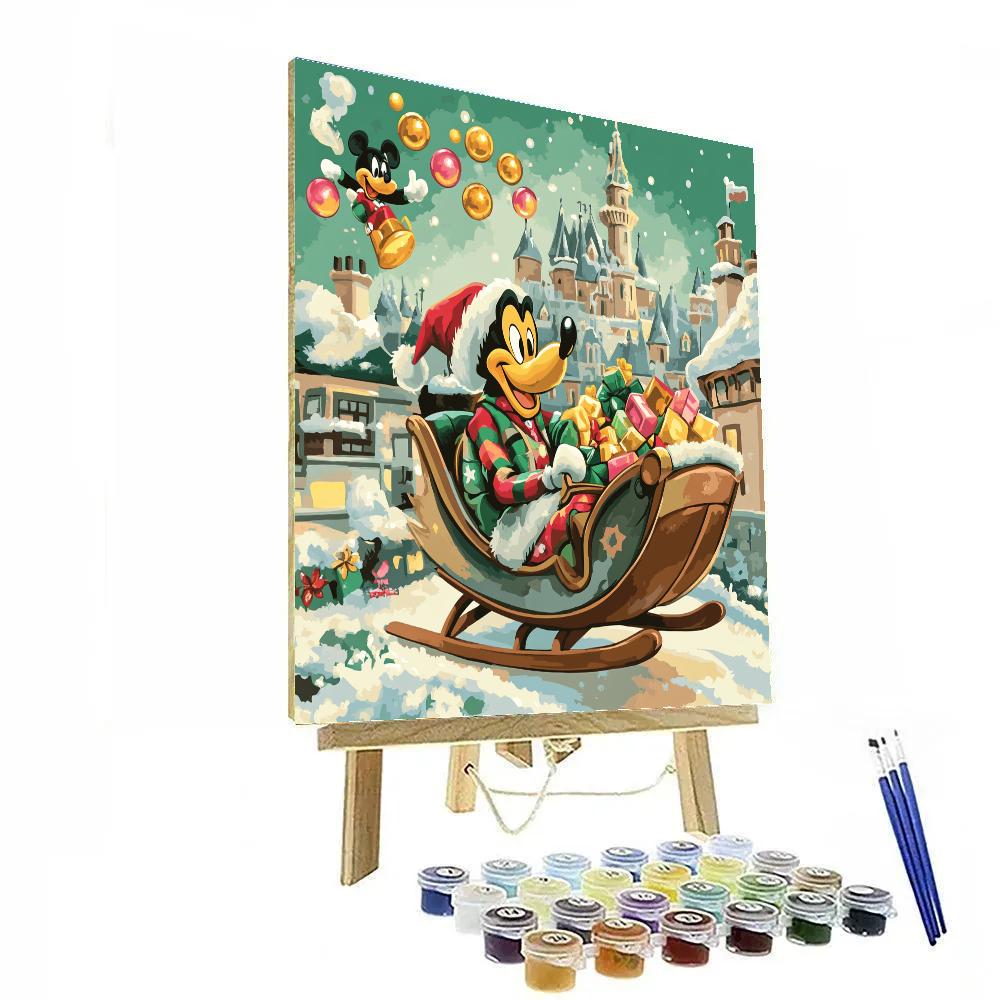 Santa Goofs Sleighlight Spectacle DIY paint by numbers