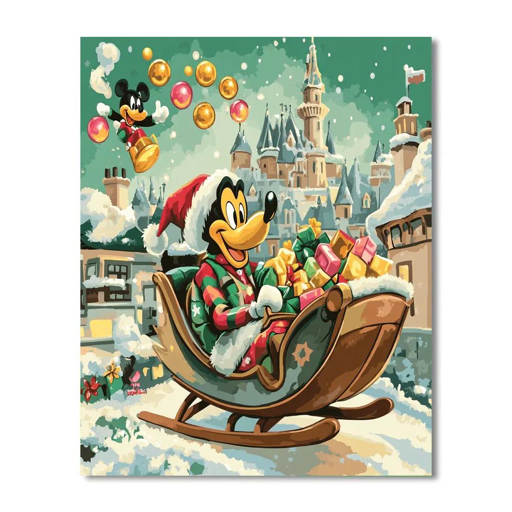 Santa Goofs Sleighlight Spectacle DIY paint by numbers