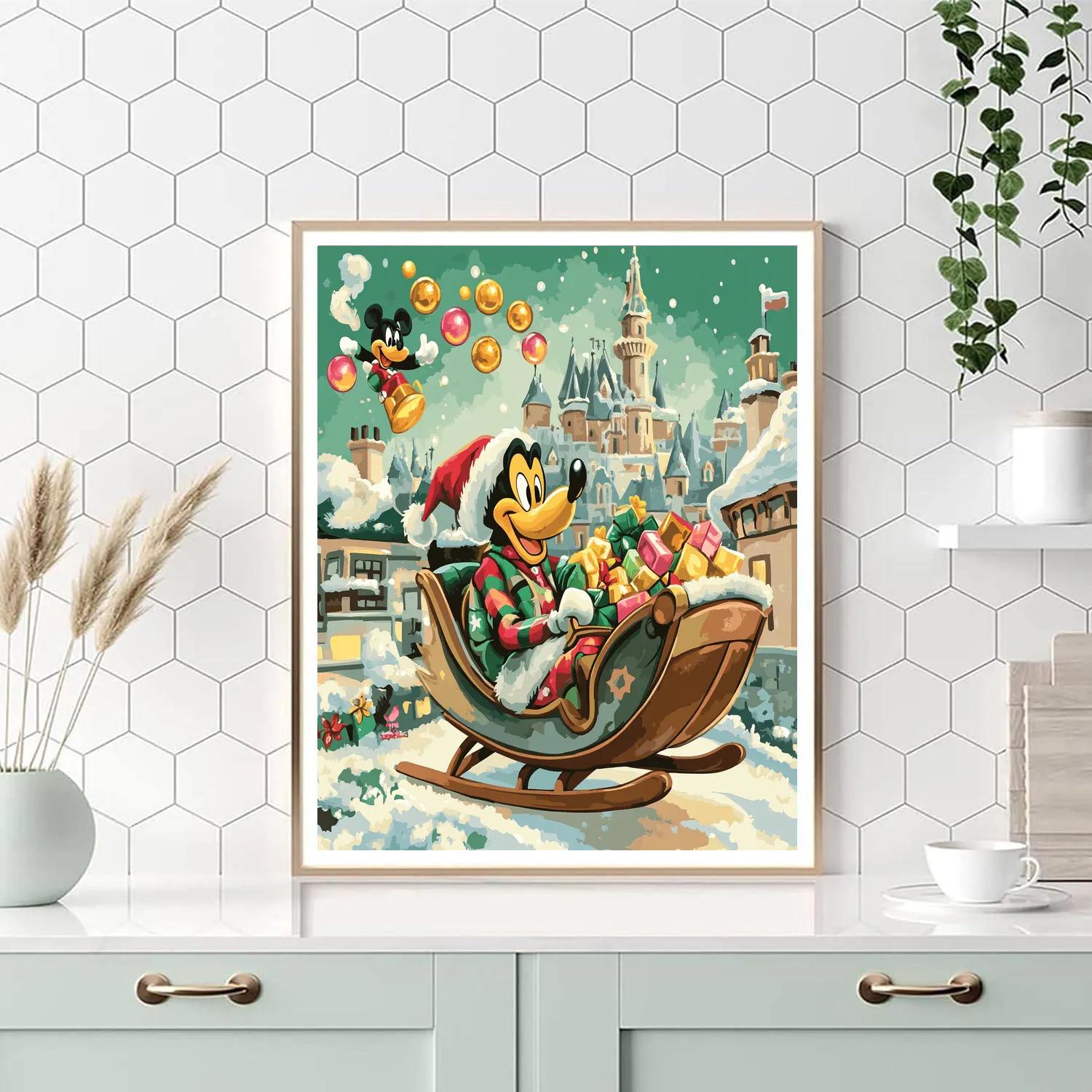 Santa Goofs Sleighlight Spectacle DIY paint by numbers