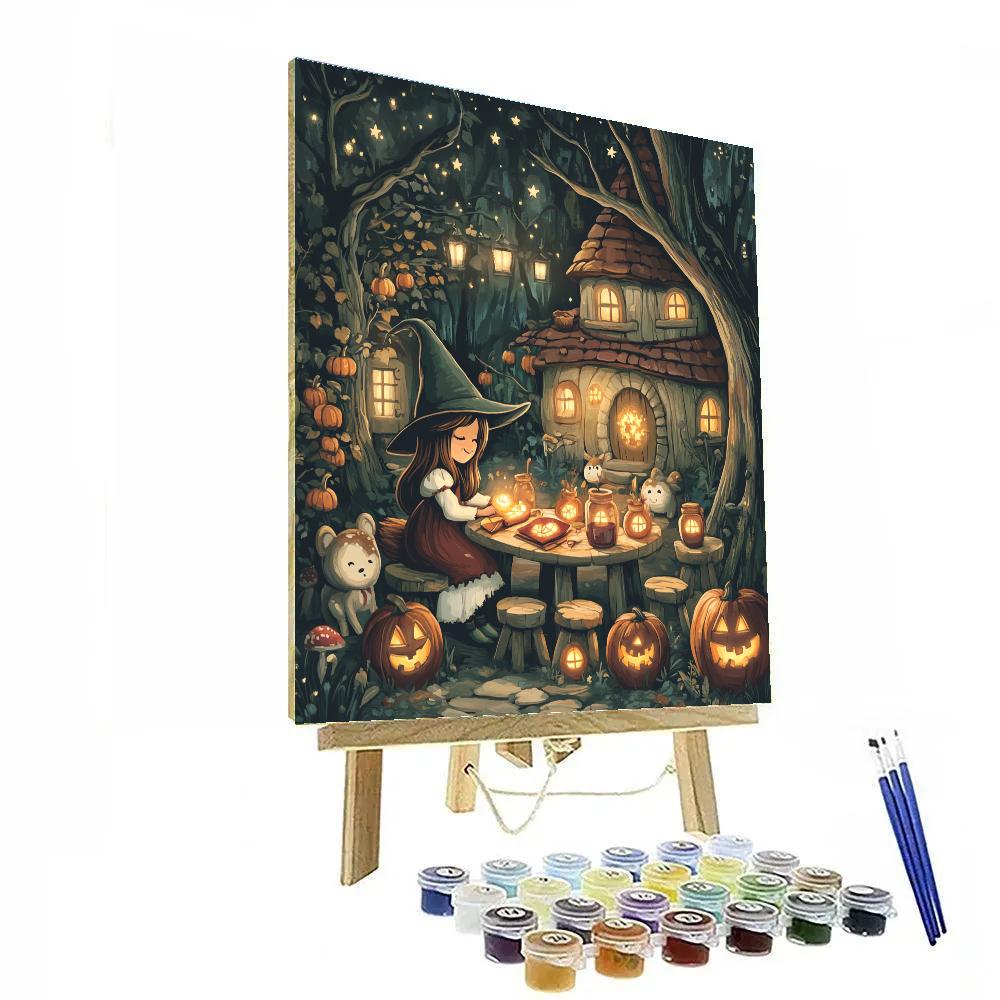 Witch Hat Workshop In The Woods DIY paint by numbers