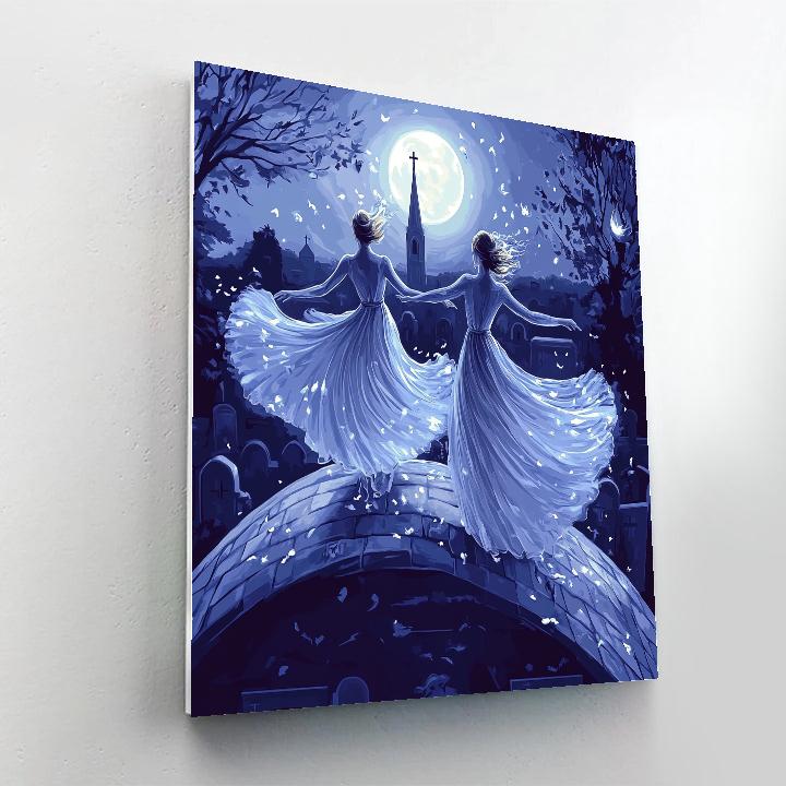 Moonlit Crypt Dance Spooky Paint by numbers kits