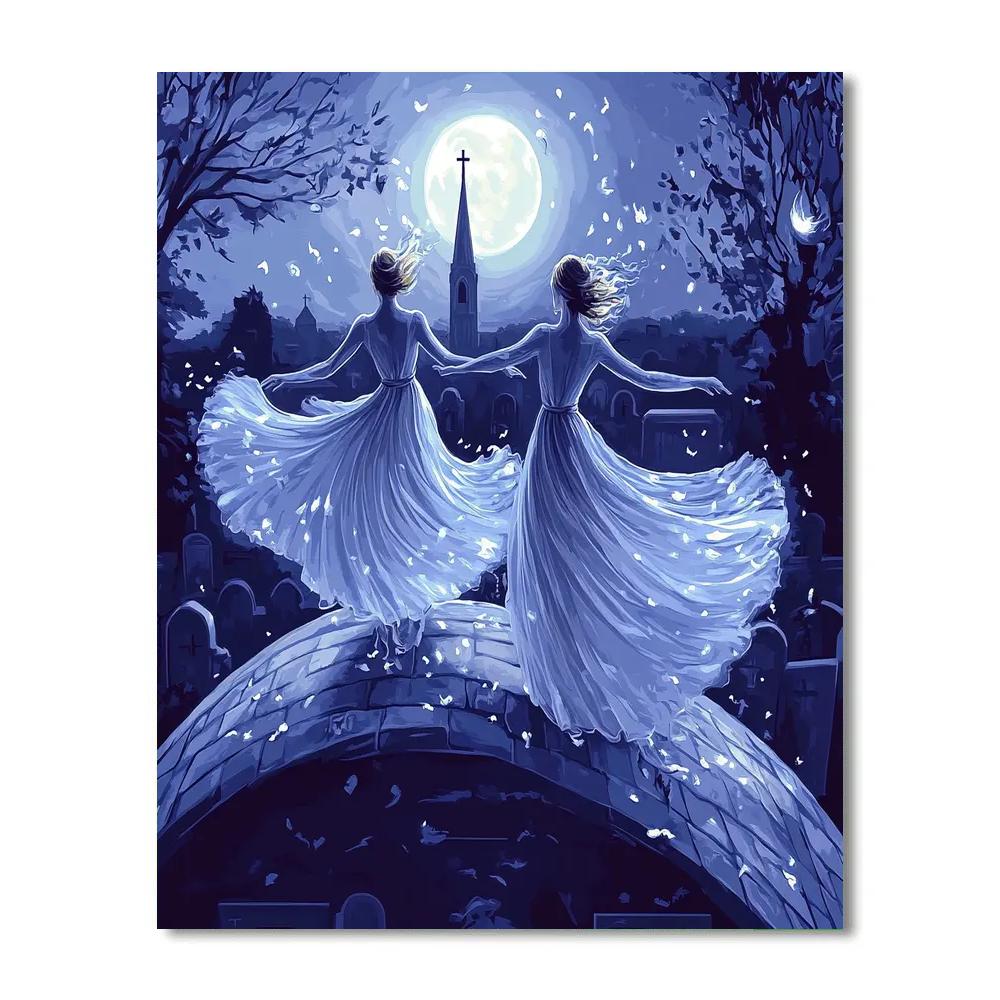 Moonlit Crypt Dance Spooky Paint by numbers kits