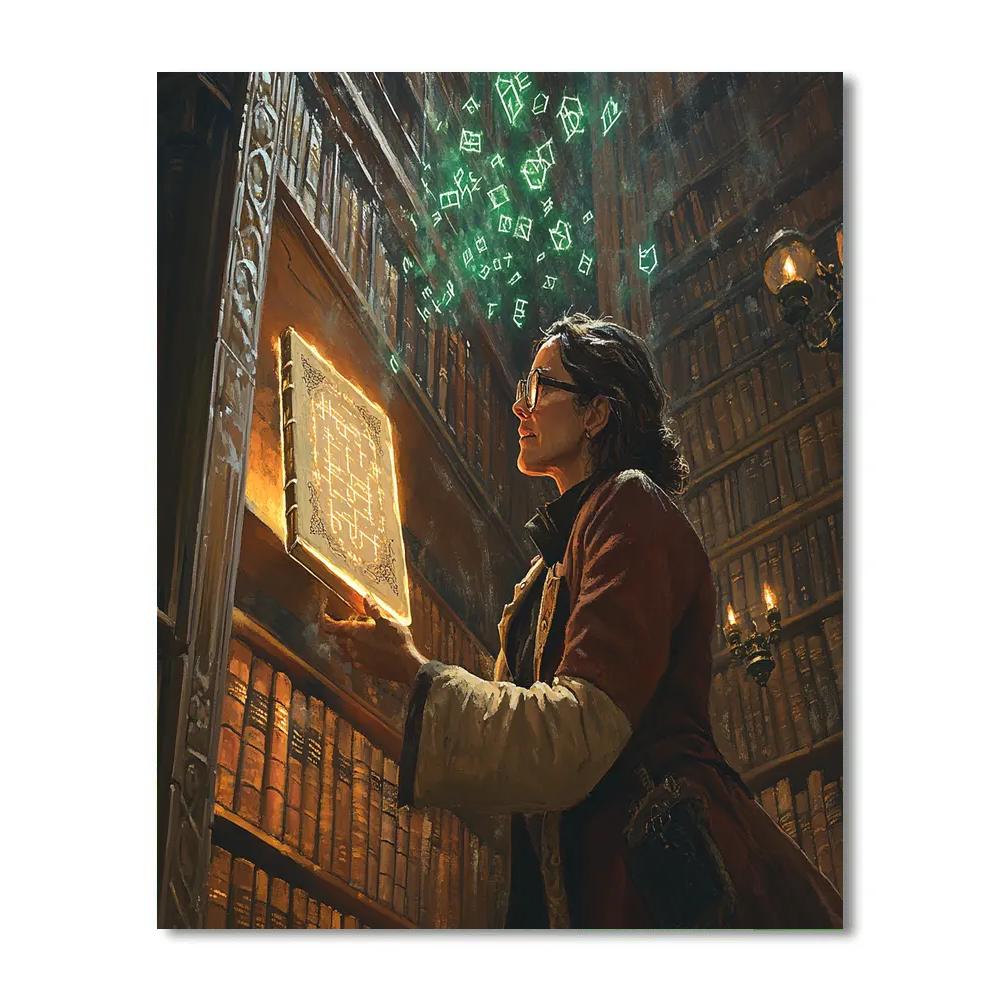 Cursed Library Of Haunted Tomes painting number kit