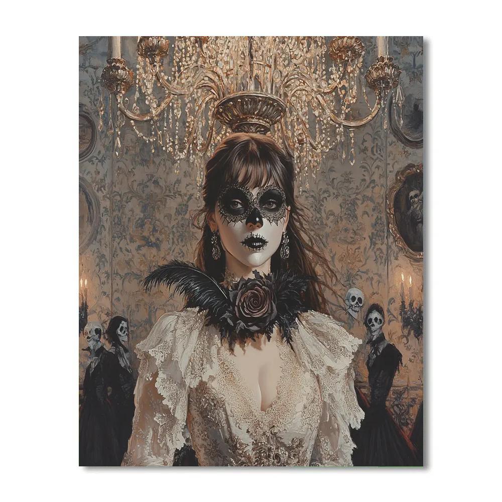 Victorian Masquerade Spooky Ball Painting by numbers kit