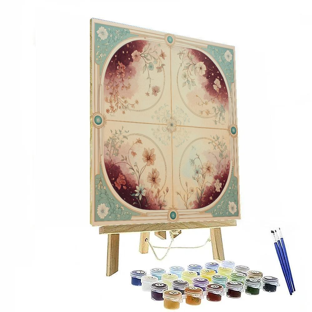 Alphonse Mucha Inspired Seasons Of Starlight paint by numbers