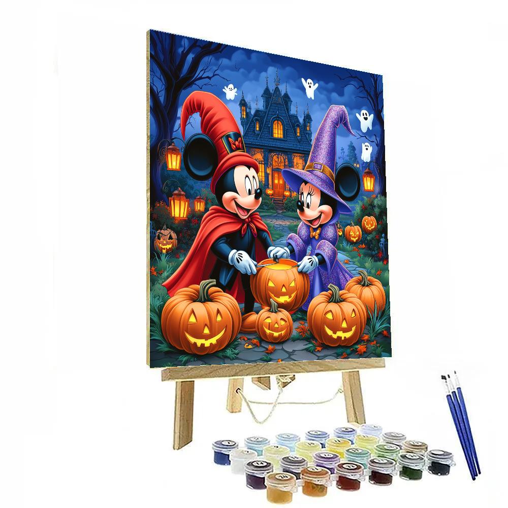 Enchanting Halloween Night With Mickey And Friends Painting by numbers kit
