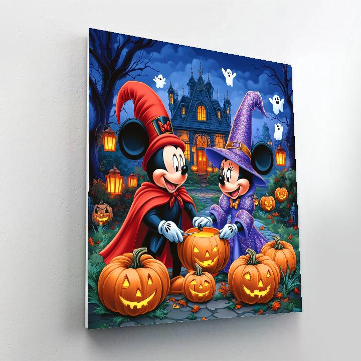 Enchanting Halloween Night With Mickey And Friends Painting by numbers kit