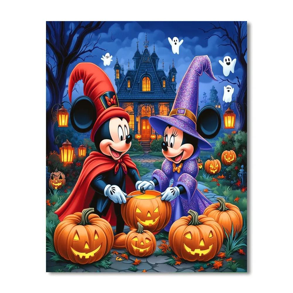 Enchanting Halloween Night With Mickey And Friends Painting by numbers kit