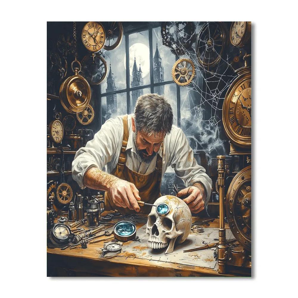 Haunted Clockmaker Of The Hollow painting number kit