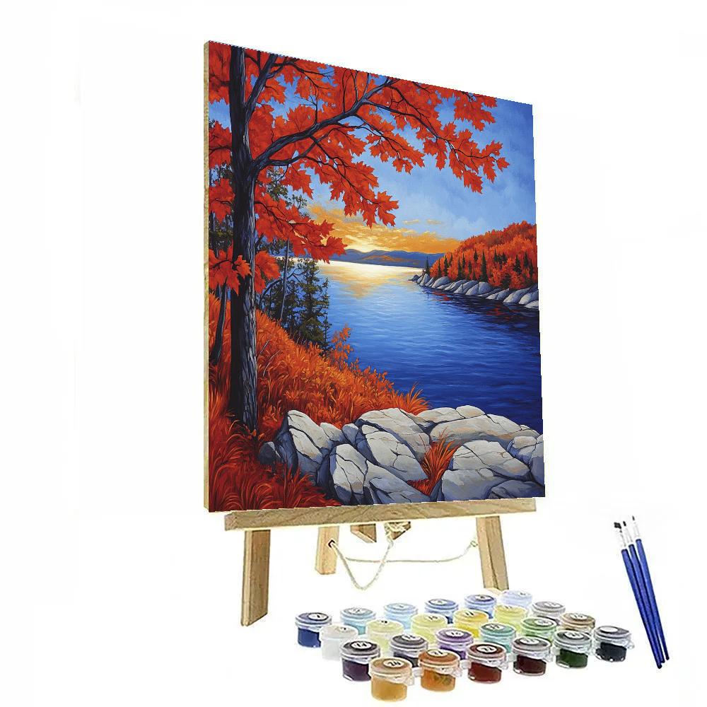 A.Y. Jackson Inspired Algoma Autumn Maples paint by numbers
