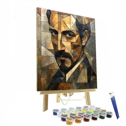 Picasso Inspired Abstract Portrait paint by color