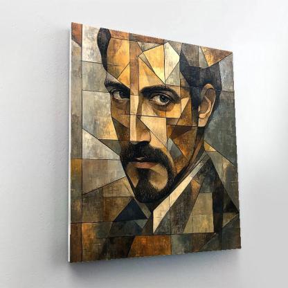 Picasso Inspired Abstract Portrait paint by color