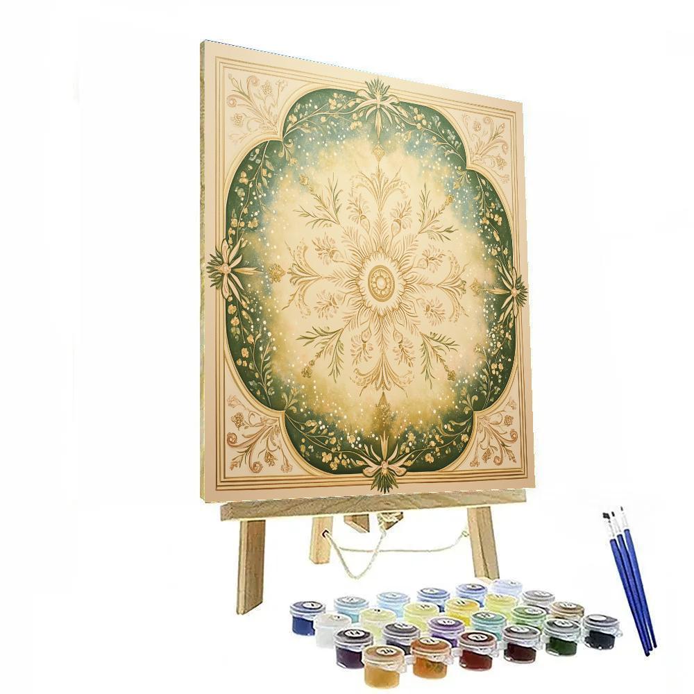 Alphonse Mucha Inspired Celestial Botanical Mandala Paint by numbers kits