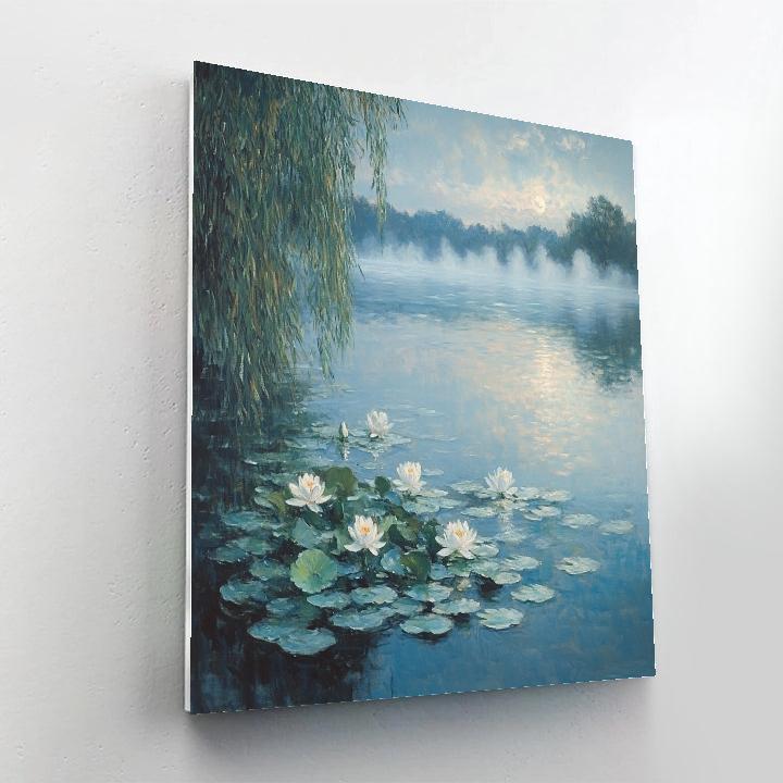 Monet Inspired Misty Lake paint by color