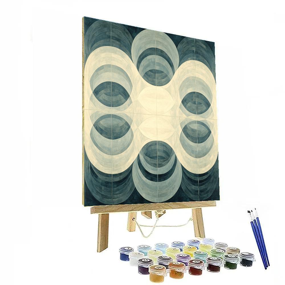 M.C. Escher Inspired Cosmic Symmetry Field paint by number