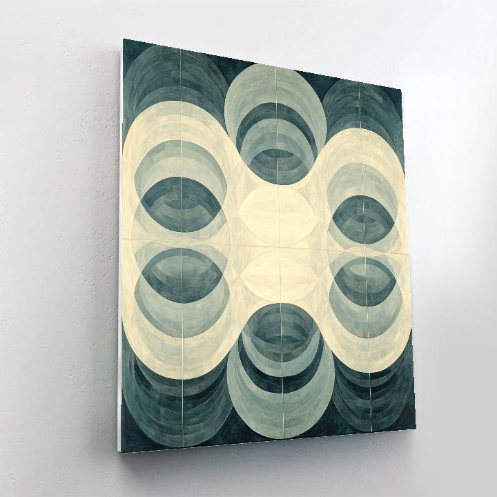 M.C. Escher Inspired Cosmic Symmetry Field paint by number
