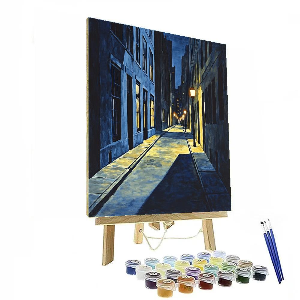 Edward Hopper Inspired City Night paint by number