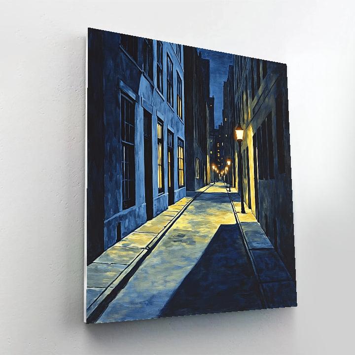 Edward Hopper Inspired City Night paint by number