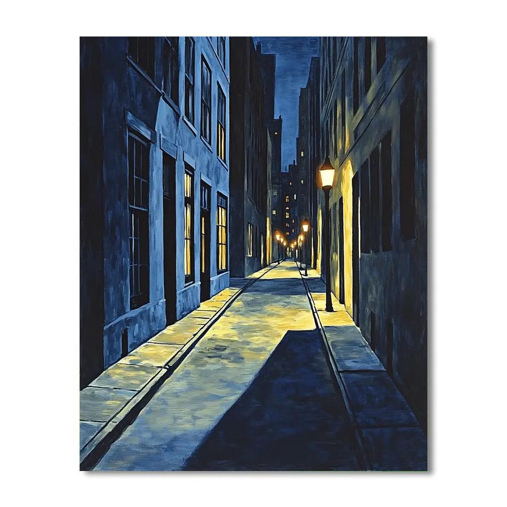 Edward Hopper Inspired City Night paint by number