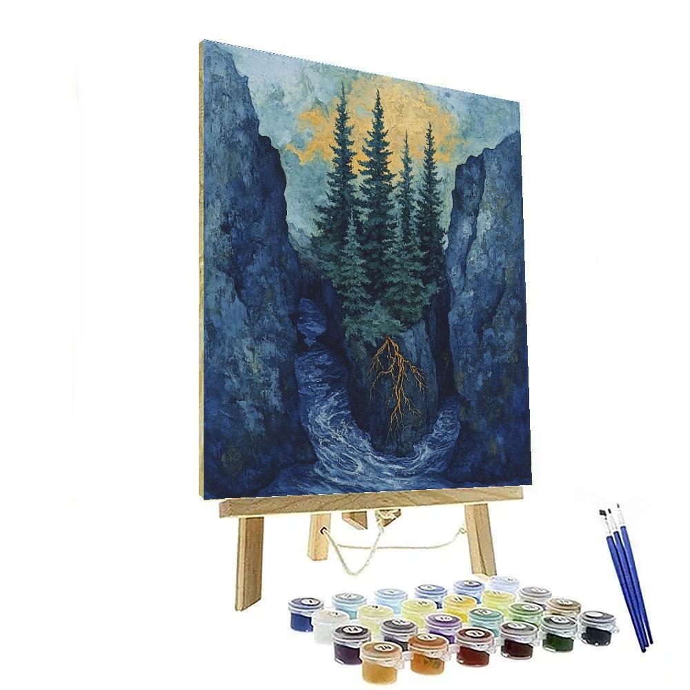 Arthur Lismer Inspired Windbent Pines At McGregor Channel paint by numbers