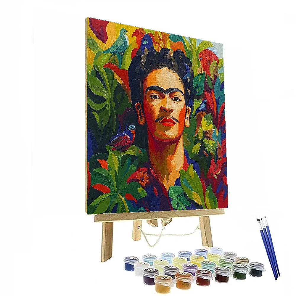 Frida Kahlo Inspired Mythological Self-Portrait Paint by numbers art