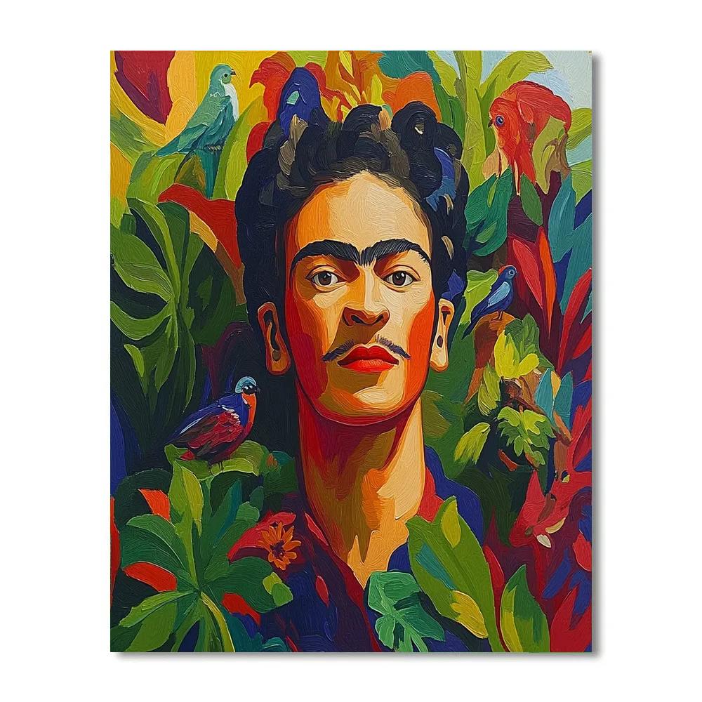 Frida Kahlo Inspired Mythological Self-Portrait Paint by numbers art
