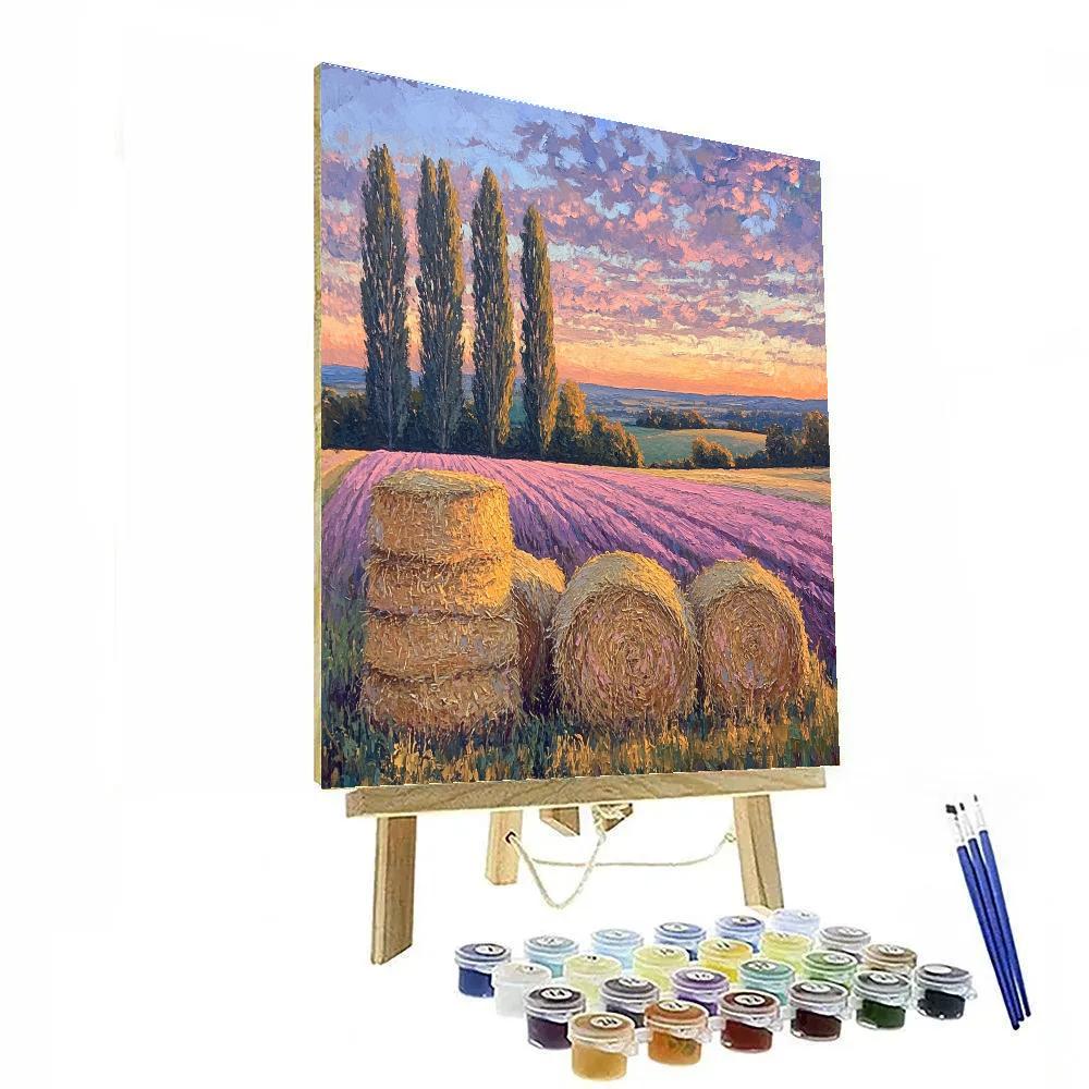 Claude Monet Inspired Twilight Haystacks Study Paint by numbers kits