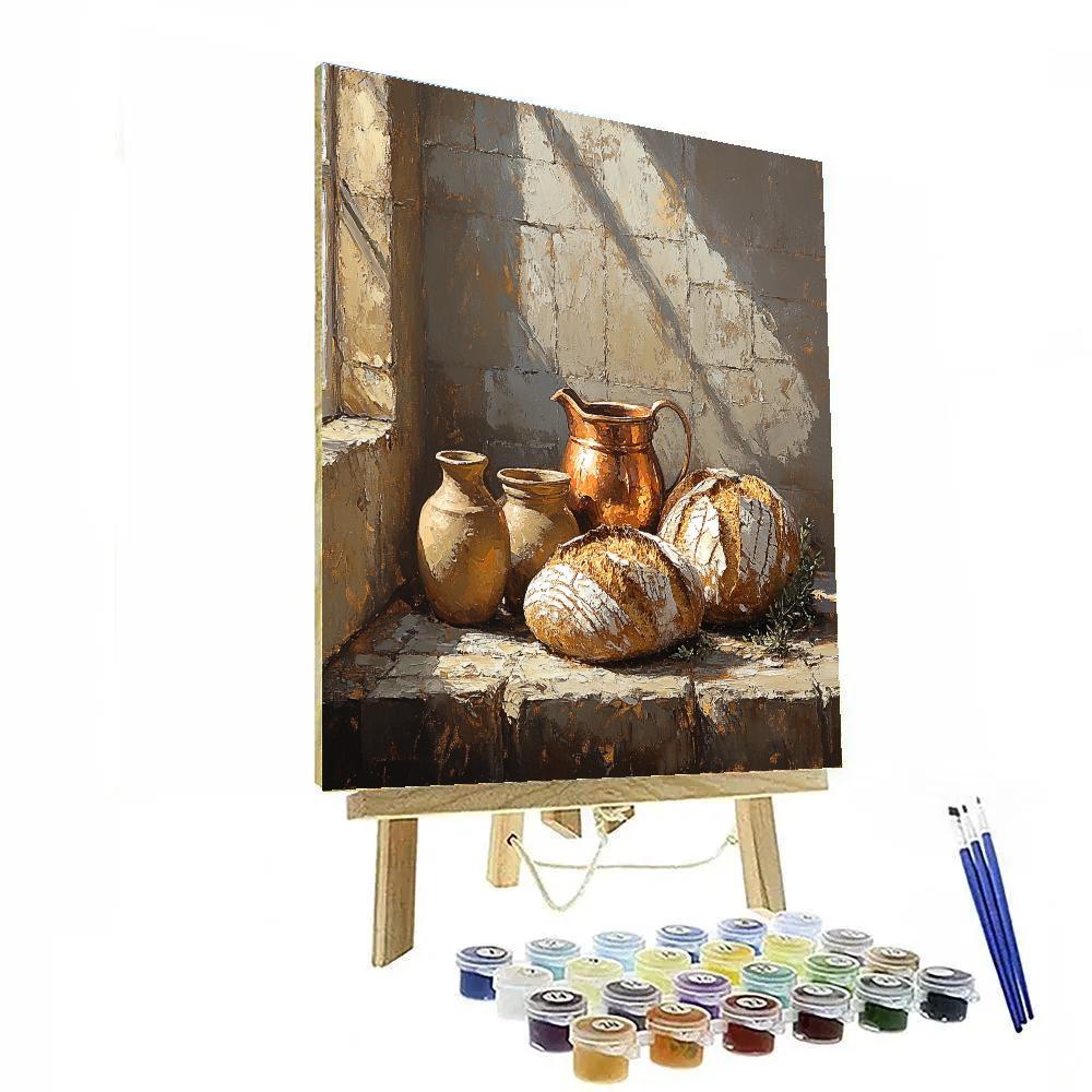 Diego Velázquez Inspired Bodegón With Earthenware Vessels paint by color