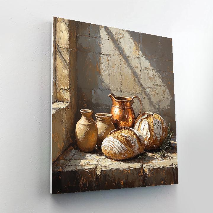 Diego Velázquez Inspired Bodegón With Earthenware Vessels paint by color