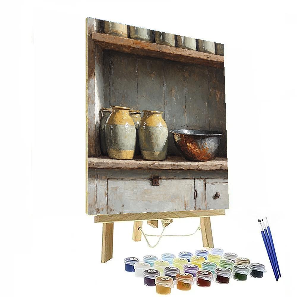 Diego Velázquez Inspired Ceramic Water Jars Arrangement Paint by numbers art