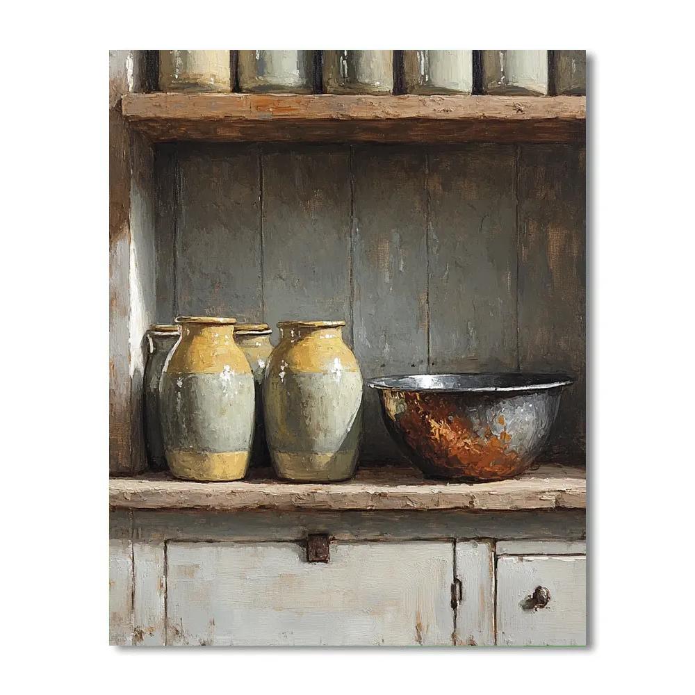 Diego Velázquez Inspired Ceramic Water Jars Arrangement Paint by numbers art