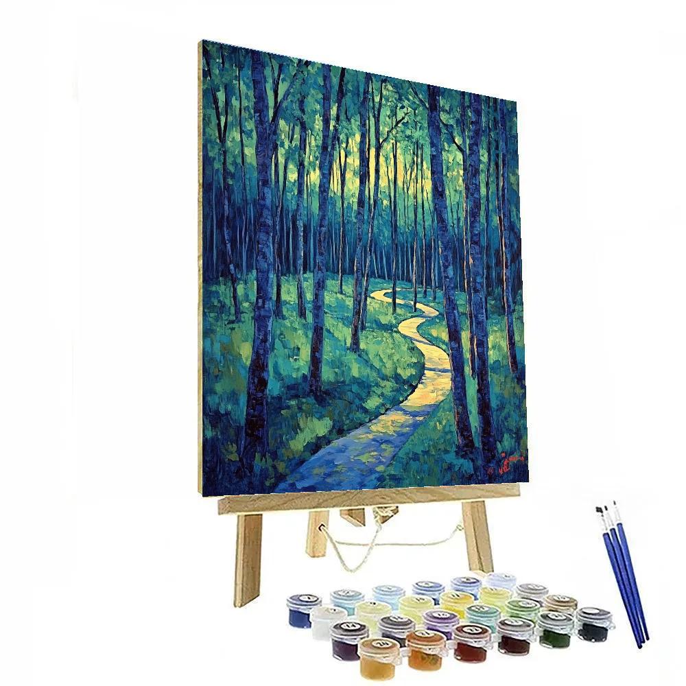 Edvard Munch Inspired Pulsating Forest Paint by numbers kits