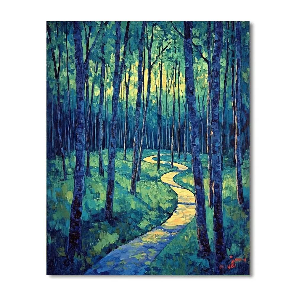 Edvard Munch Inspired Pulsating Forest Paint by numbers kits