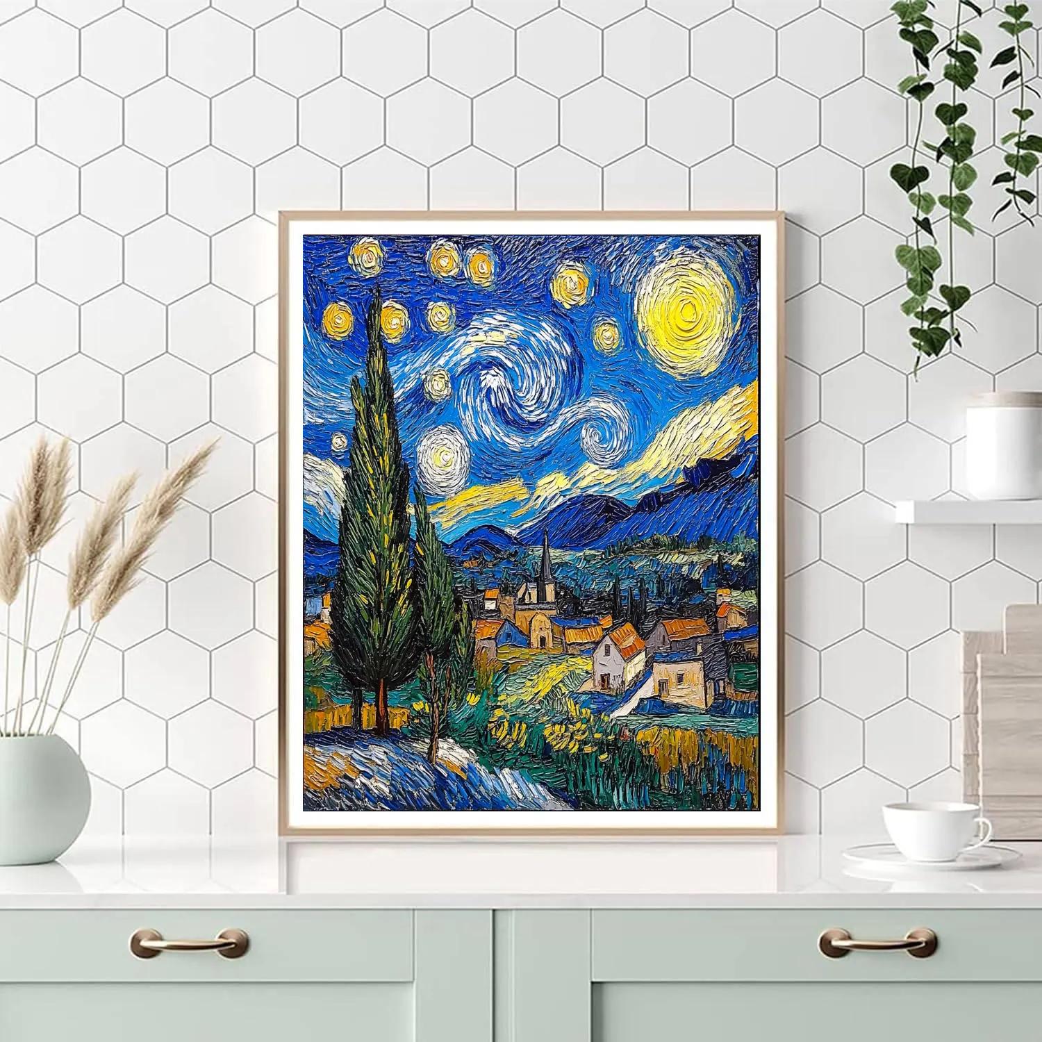Van Gogh Inspired Celestial Odyssey Numbered painting kits