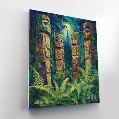 Emily Carr Inspired Monumental Totem Clearing painting number kit