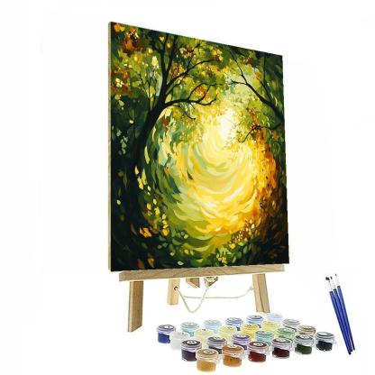 Emily Carr Inspired Whimsical Forest Canopy painting number kit