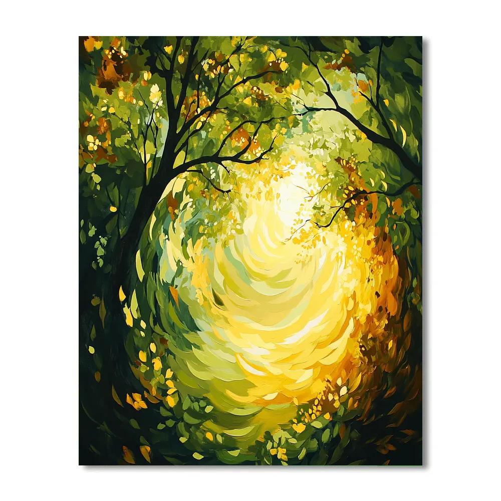 Emily Carr Inspired Whimsical Forest Canopy painting number kit