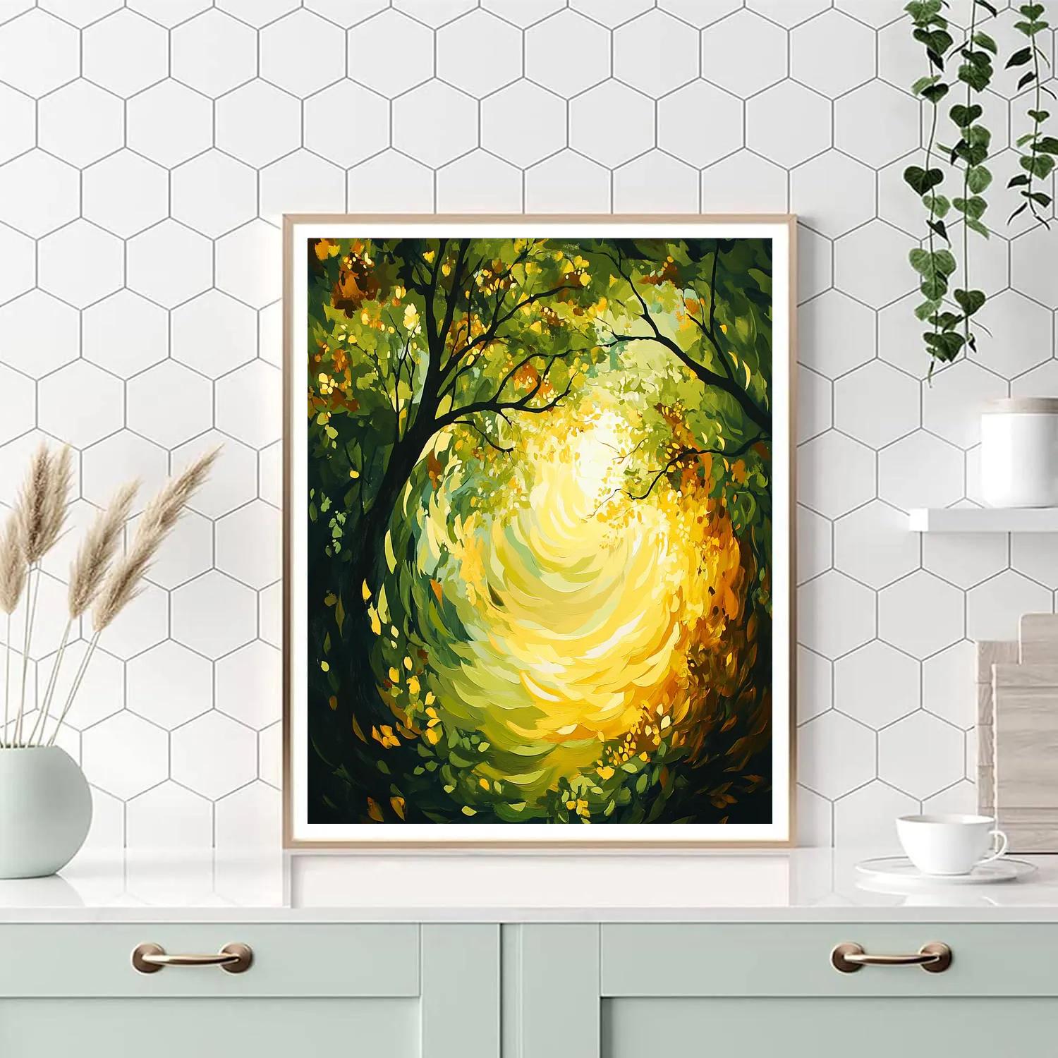 Emily Carr Inspired Whimsical Forest Canopy painting number kit