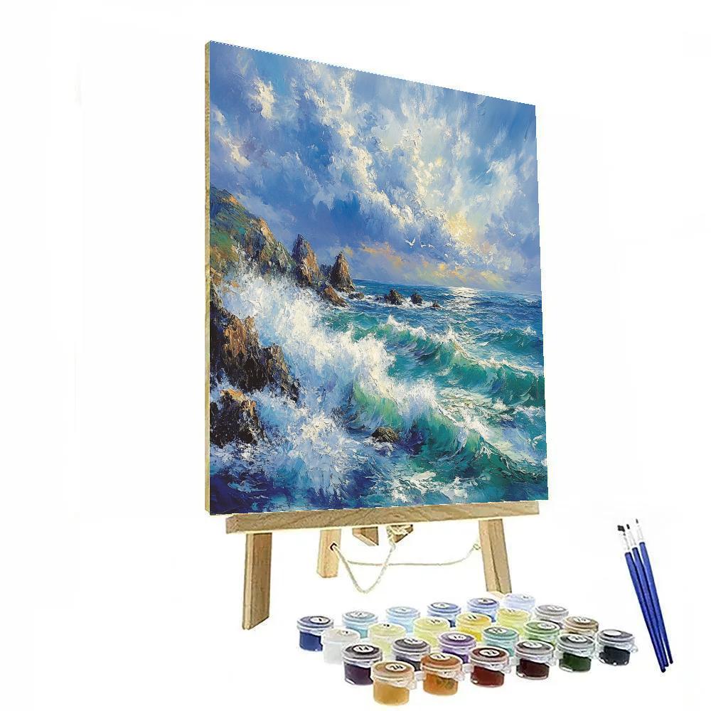 Emily Carr Inspired Stormy Pacific Coast Painting by numbers kit