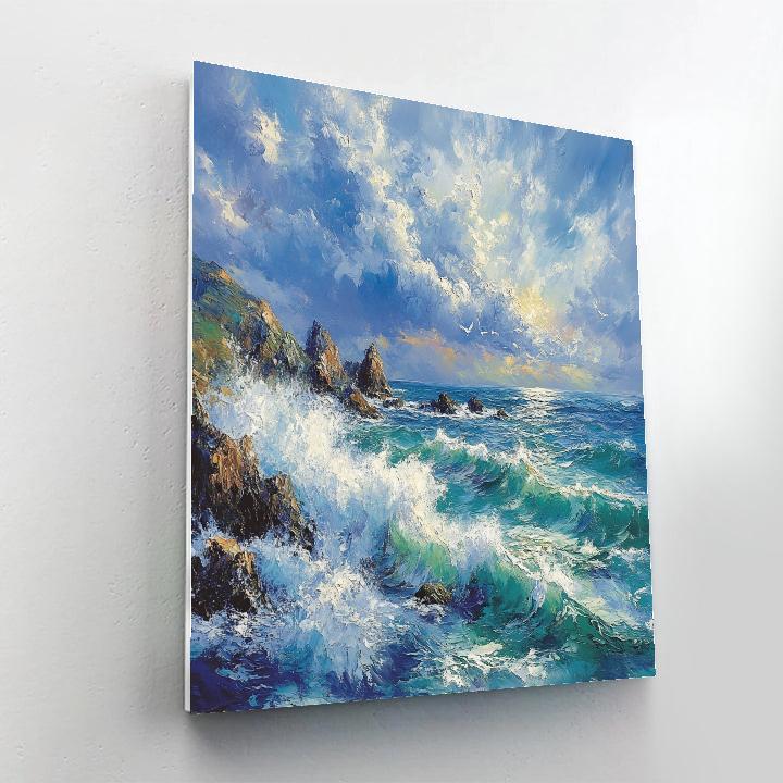 Emily Carr Inspired Stormy Pacific Coast Painting by numbers kit