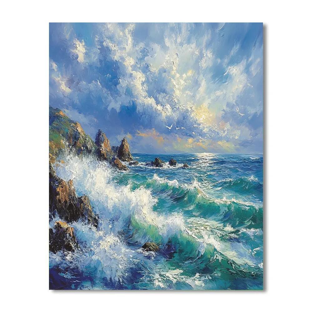 Emily Carr Inspired Stormy Pacific Coast Painting by numbers kit