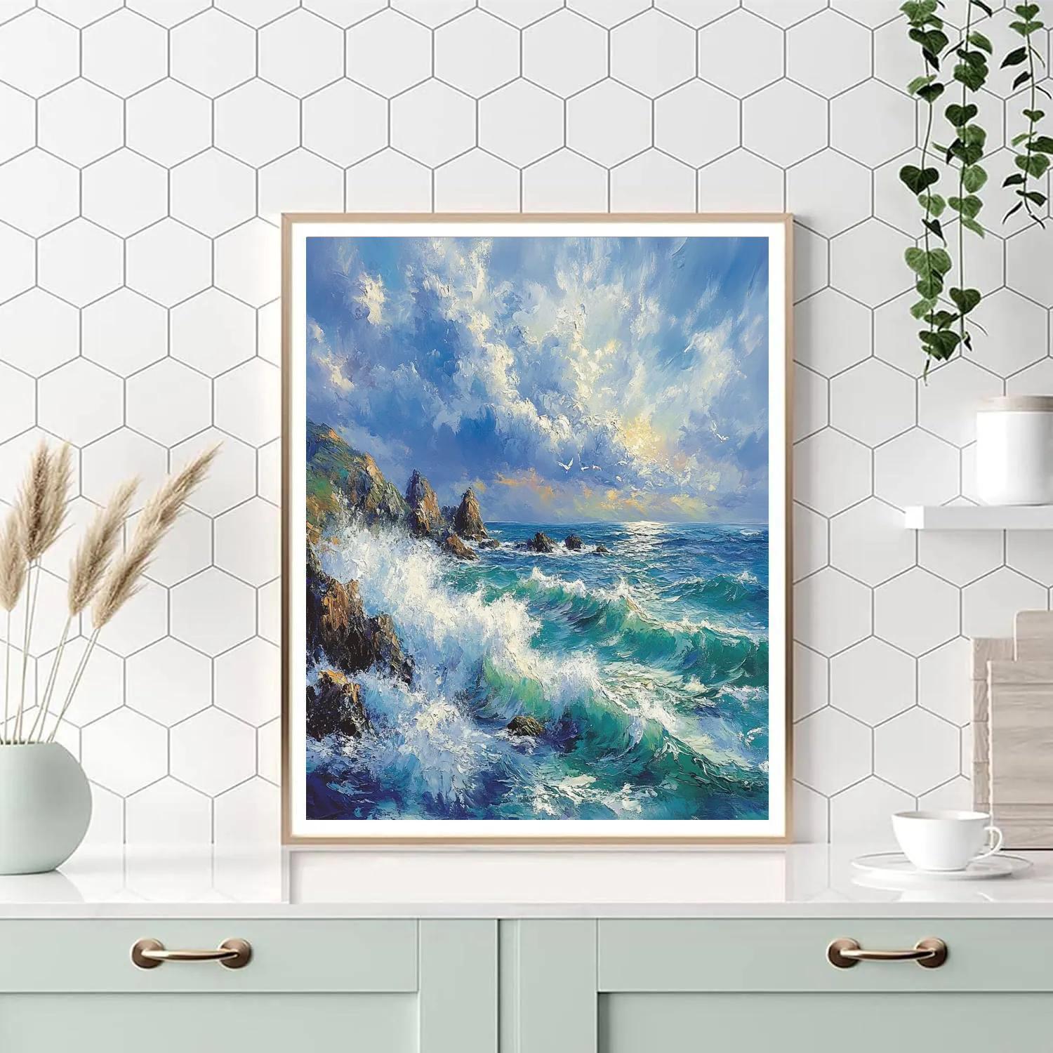 Emily Carr Inspired Stormy Pacific Coast Painting by numbers kit