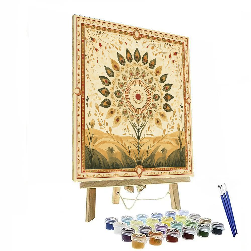 Nandalal Bose Inspired Cosmic Harvest Pattern painting number kit